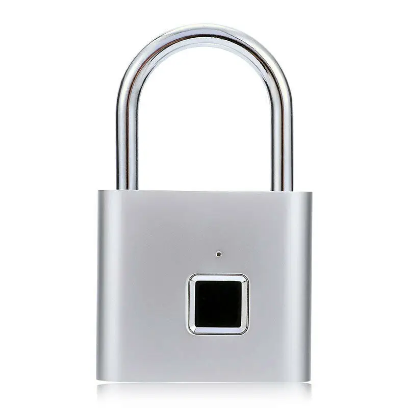 Smart Fingerprint Lock Keyless Anti-theft Security Door Padlock IP65 Waterproof USB Rechargeable Fingerprint Padlock