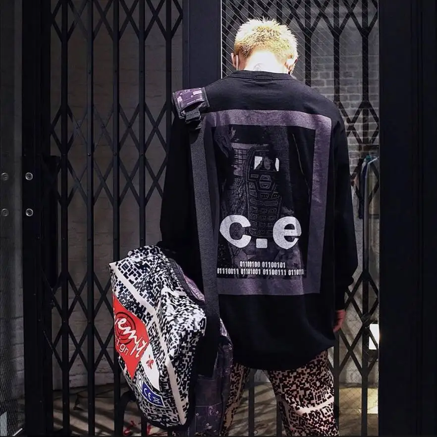 19SS, новинка, футболки с длинным рукавом, с принтом, c. E. Cav Empt, в стиле хип-хоп, для мужчин и женщин, 1:1, лучшее качество, футболки, свободные, harajuku xxxtentacion, футболки