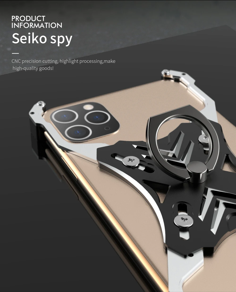 Для Apple iphone 11 Pro MAX X XR XS MAX 7 8 6s Plus чехол Роскошный 3D Жесткий Алюминиевый металлический каркас кольцо держатель Броня Защитная задняя крышка