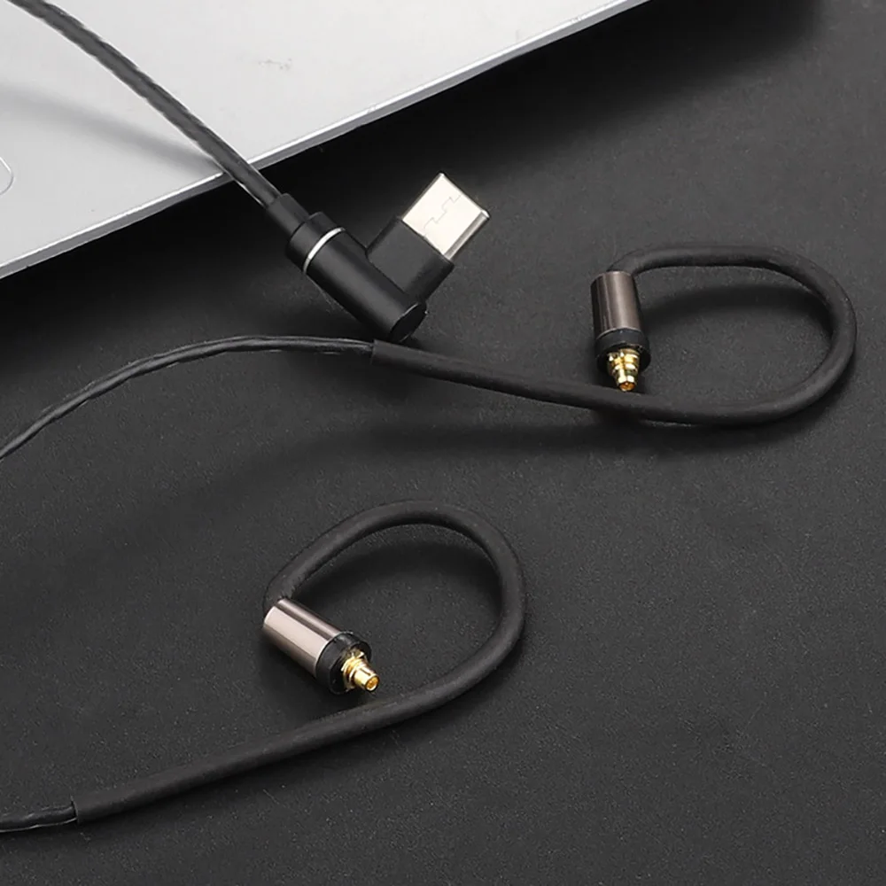 FDBRO Headphone Upgrade Cable MMCX To USB Type C Audio Cable Universal Silver plated Repair Replacement Line Earphone Cables