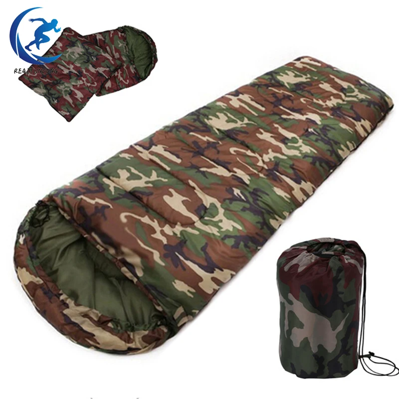 

Походный спальный мешок для взрослых, военный, камуфляжный, легкий, водонепроницаемый, с сумкой для переноски, для пеших прогулок