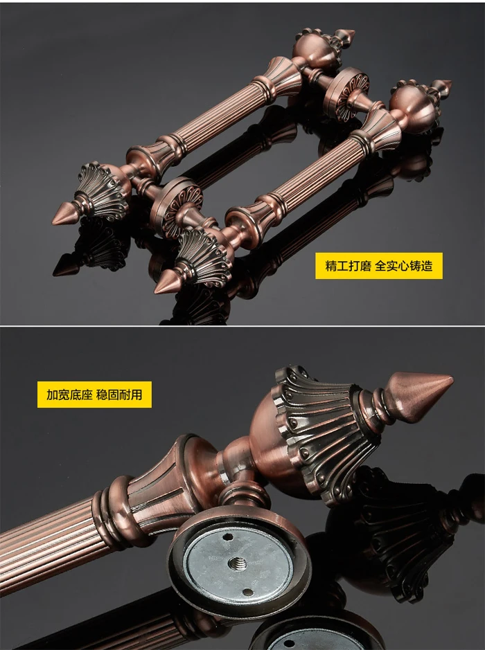 antiga, 280-550mm de comprimento, maçaneta de porta