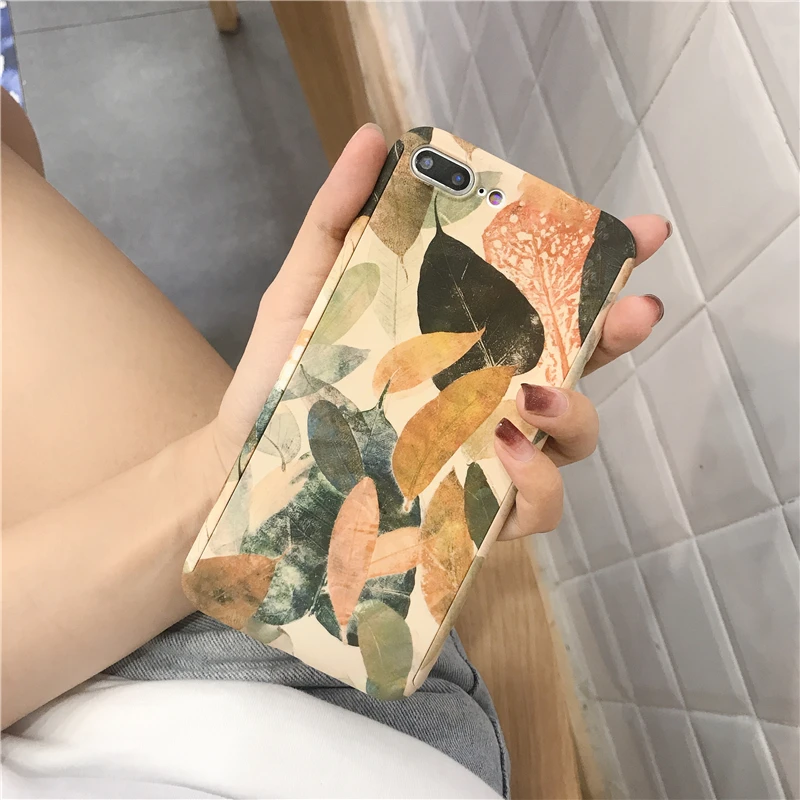 a13 Для Apple iPhone 11 Pro Xs Max XR X 8 7 6 6S Plus 5 5S SE 360 градусов Полная защита тела Роскошный Ретро чехол с цветочным рисунком - Цвет: a13