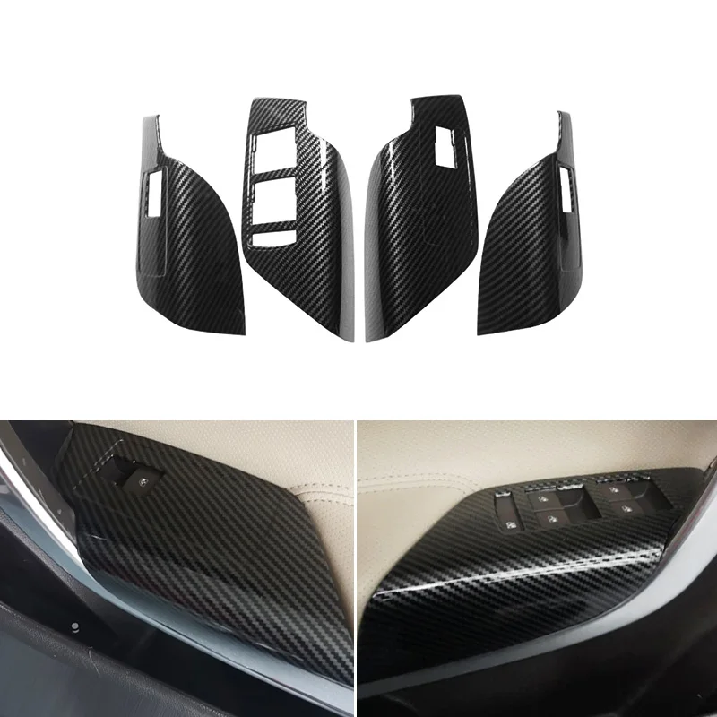 Carbon Texture Car Styling Window Lifter Control Switch Panel Cover Trim For Buick Regal 2009 2010 - 2016 For Opel Insignia MK1