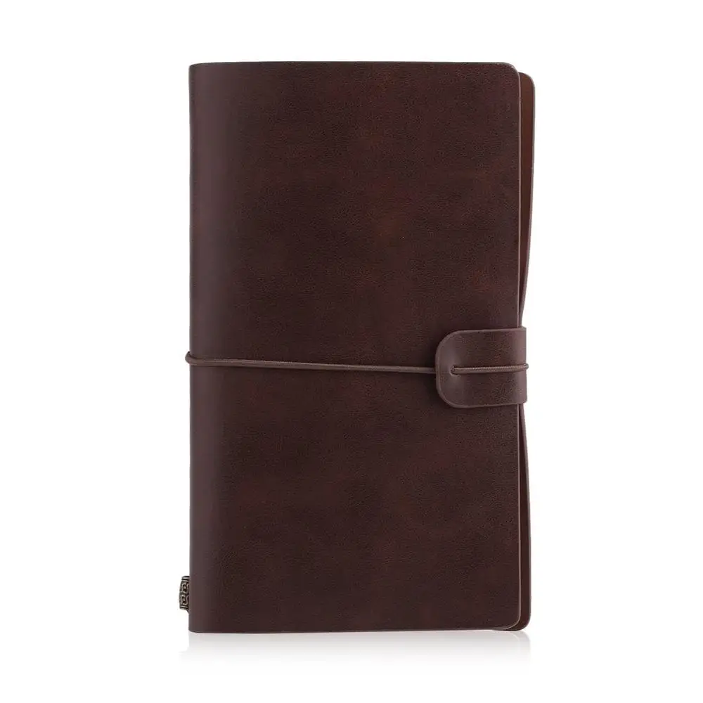 Vintage Hardcover Notebook Spiral Faux Leather Dairy Note Book School Office Supply For Students Business Notebooks Making Notes - Цвет: Dark Brown as pictur