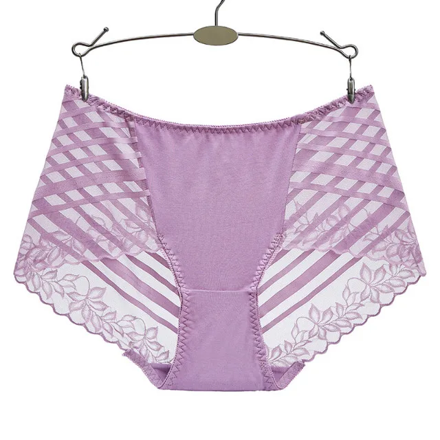Purple CXZD новые модные сексуальные кружевные женские трусики с низкой посадкой сетка плавающая точка прозрачная сумка Хип-трусы - Цвет: Purple