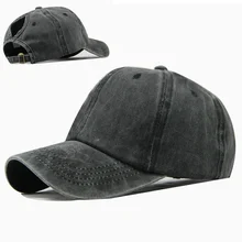 

Washed Baseball Cap Horsetail Accessible Snap Back Sports Curved Brim Spring Summer Female Outdoor Exercise Sunshade Cap