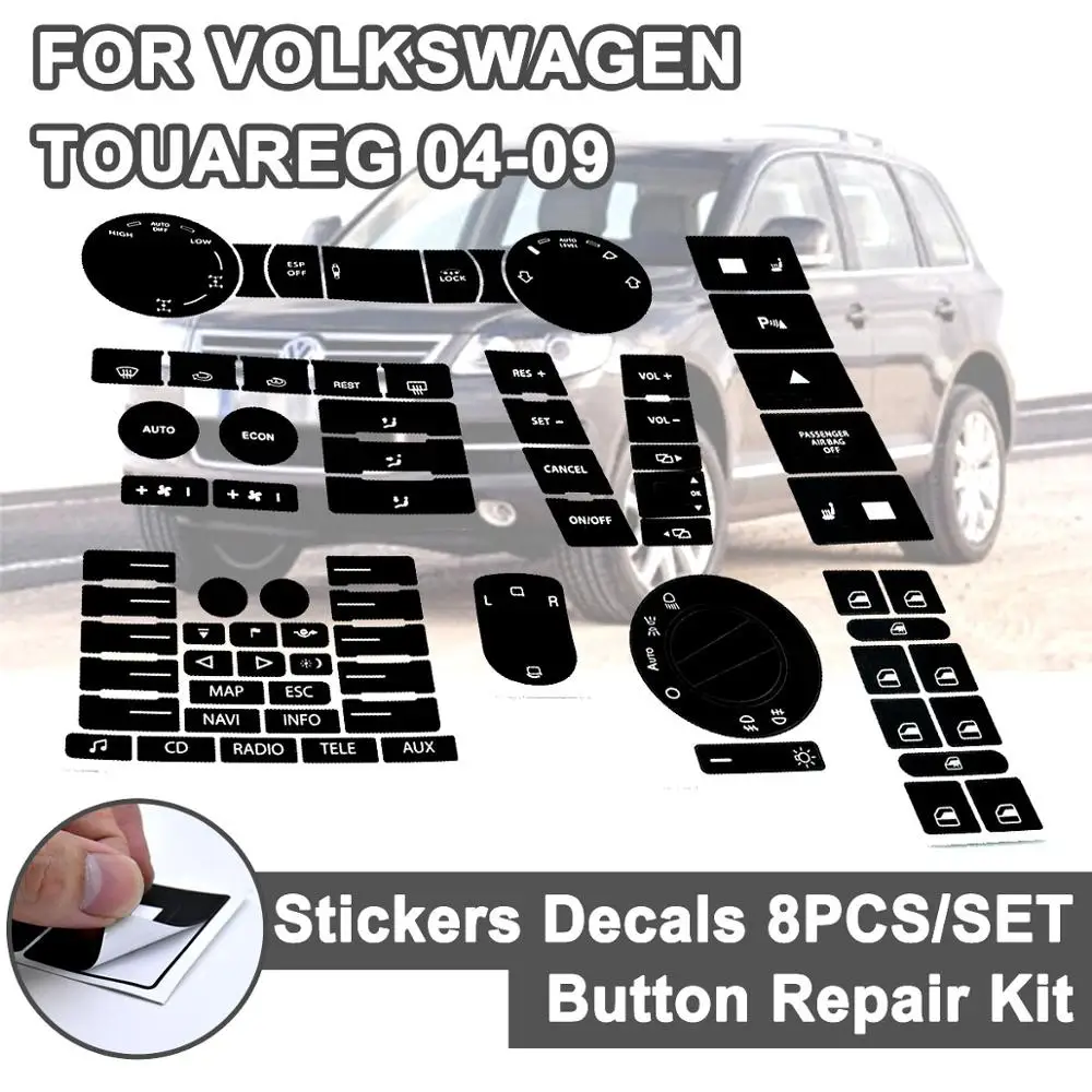 Наклейки на рулевое колесо для Volkswagen Touareg 04 09|Наклейки автомобиль| |