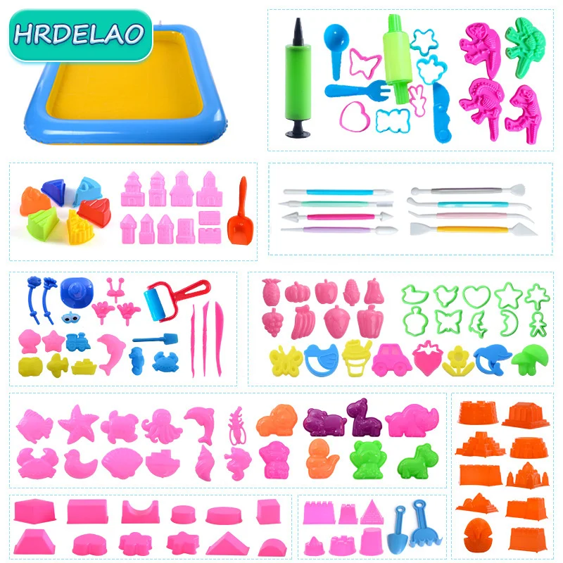 DIY Slimes Play Dough Mould Tools Sets Plasticine Modeling Soft Clay Kits Cutters Molds Educational toys Clay tools for Children play dough tools slime kit modelling clay