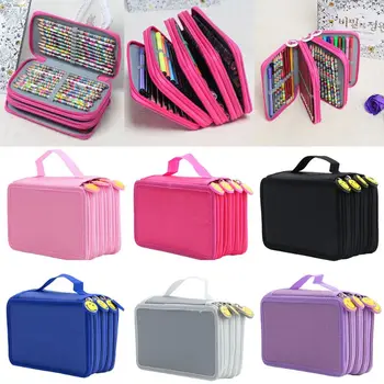 

For 72Pcs Pencils Portable Drawing Sketching Pencils Pen Case Holder Bag