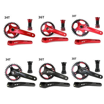 

MEIJUN BCD 104mm Single Narrow Oval Chainring with Bottom Bracket 170mm Cranks for Bike Upgrade Part Bicycle Crank