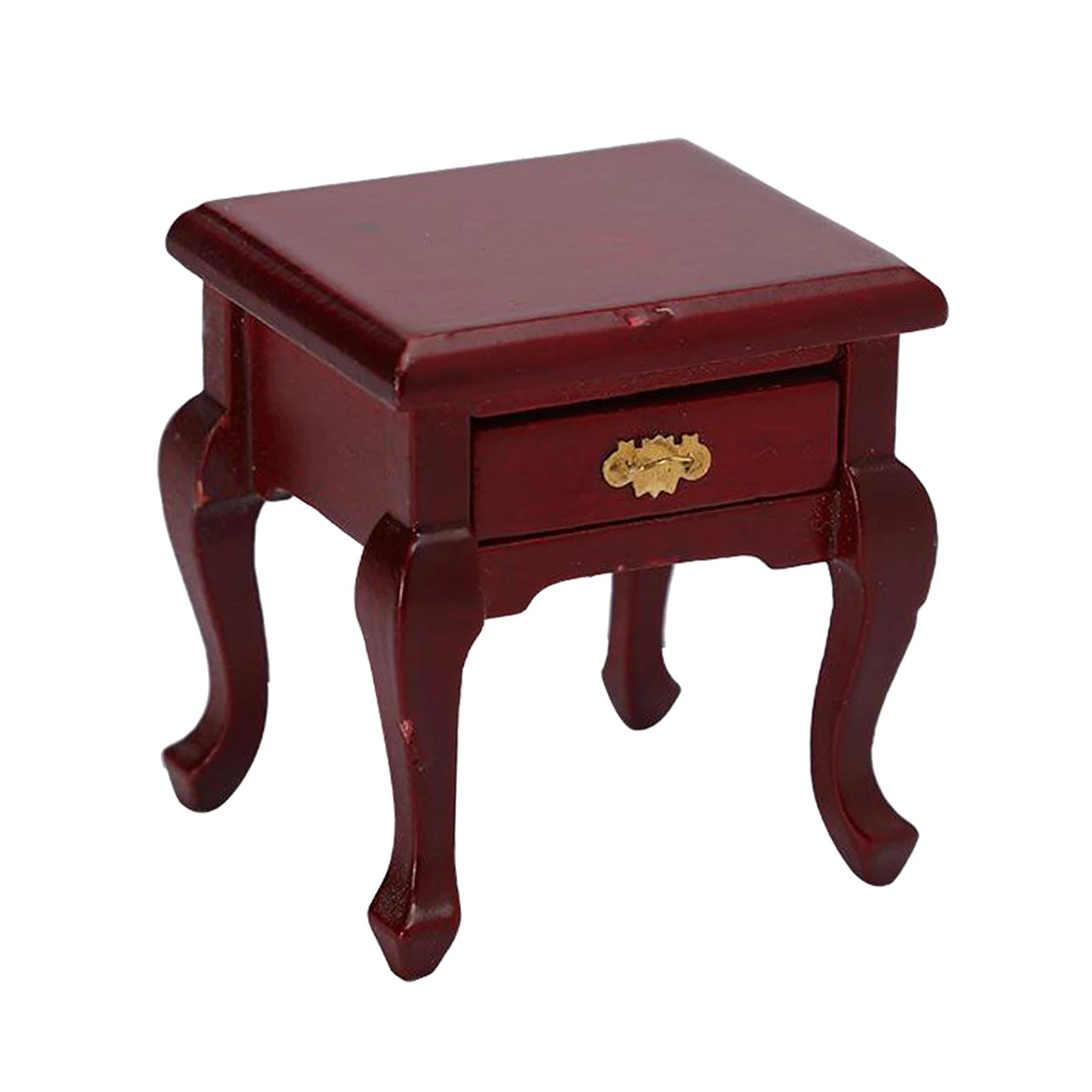 1/12 Wooden Dollhouse Miniature Bedroom Cabinet Bedside Table Night Stand Living Room Furniture Accessories