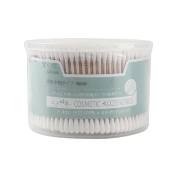 

Disposable Double-ended Cotton Swabs Wood Stick Soft Cotton Round Pointed Heads Clean Swabs 500 Sticks