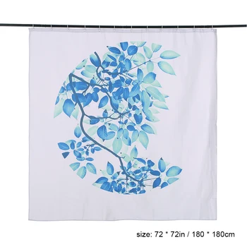

Shower Curtain 72 x 72in Printed 3D Effect Decorative Bathroom Curtain Waterproof Mildewproof Shower Curtain with 12pcs Hooks