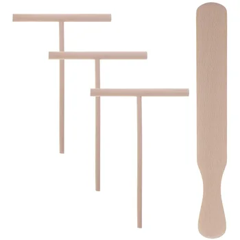 

4Pcs/set Crepe Maker Pancake Batter Wooden Spreader Stick Home Kitchen Tool DIY Restaurant Canteen Specially Supplies