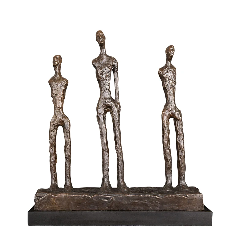 Бронзовая скульптура известного художника Giacometti абстрактная Мужская статуя