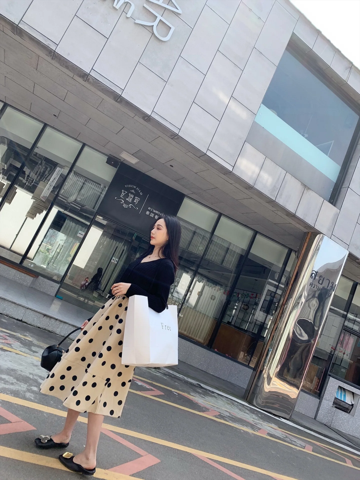 SHENGPALAE Faldas Mujer Moda Новая мода осень-зима юбка Для женщин в горошек, украшенное принтом со Эластичная лента юбки Faldas женские A287