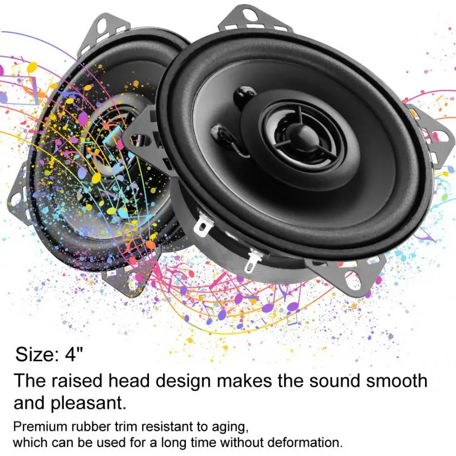 Parlantes para auto Acouto автомобильный коаксиальный динамик, 2шт 4