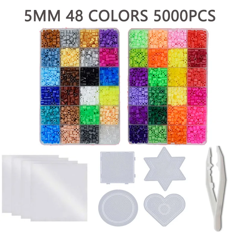 36 COLORS 5MM for Perler Hama Beads Refill Pegboard Kit Kids Toys DIY Craft  $31.85 - PicClick AU