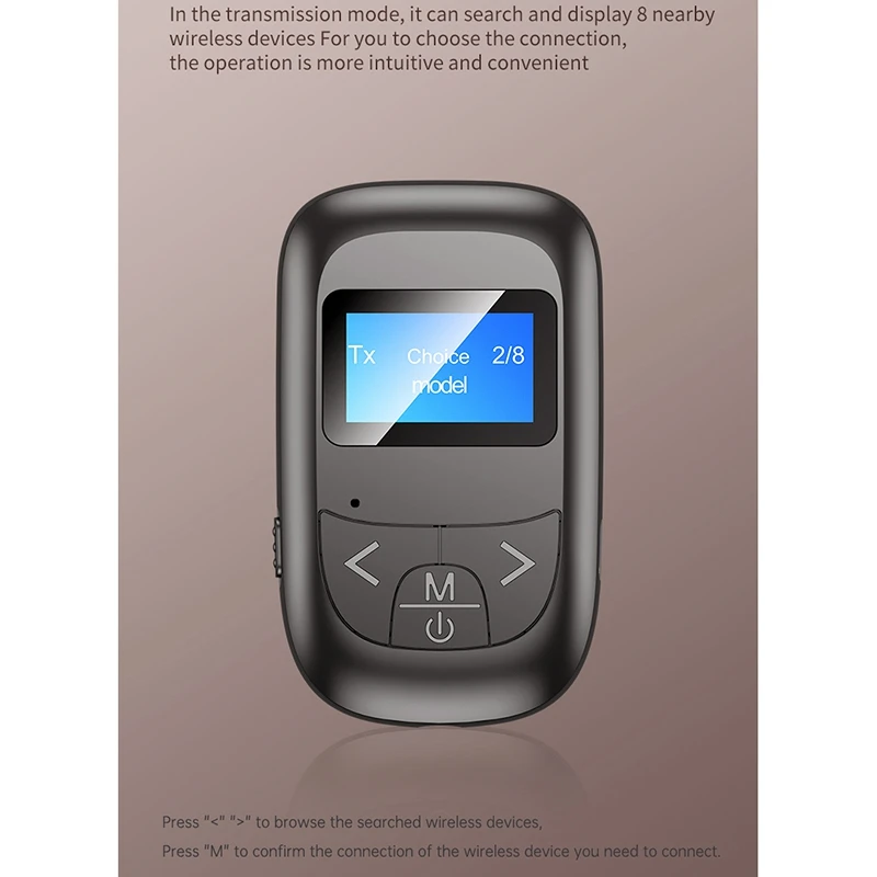 Bluetooth 5 0 Transmitter and Receiver LCD Display 3 5mm AUX Stereo USB Dongle Wireless Adapter for Car PC TV Headphone