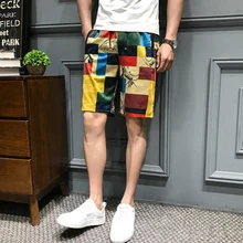 Уличная клетчатая одежда; Korte Hombre; Korte Masculino Nieuwe Mode; шорты; повседневные облегающие шорты с петухом; Zomer Kleding 5XL-M
