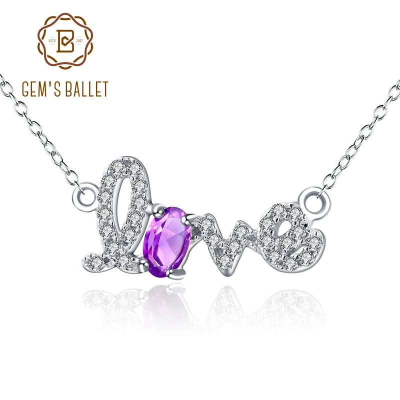 GEM'S балетные 925 пробы серебро 0.25Ct натуральный аметистовый драгоченный камень