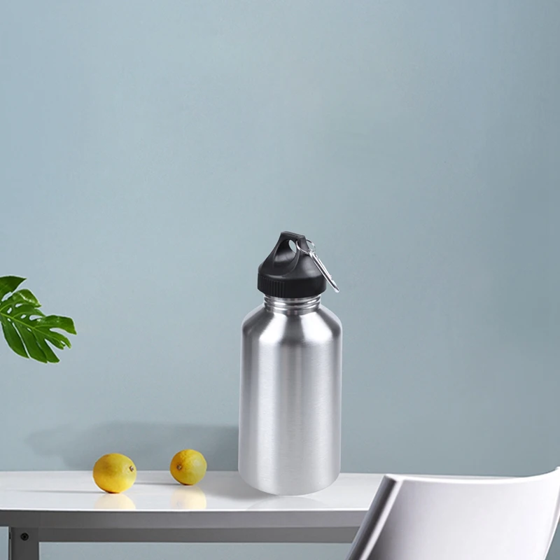 2000 мл бутылка для питьевой воды из нержавеющей стали для велоспорта, кемпинга, пешего туризма, серебра
