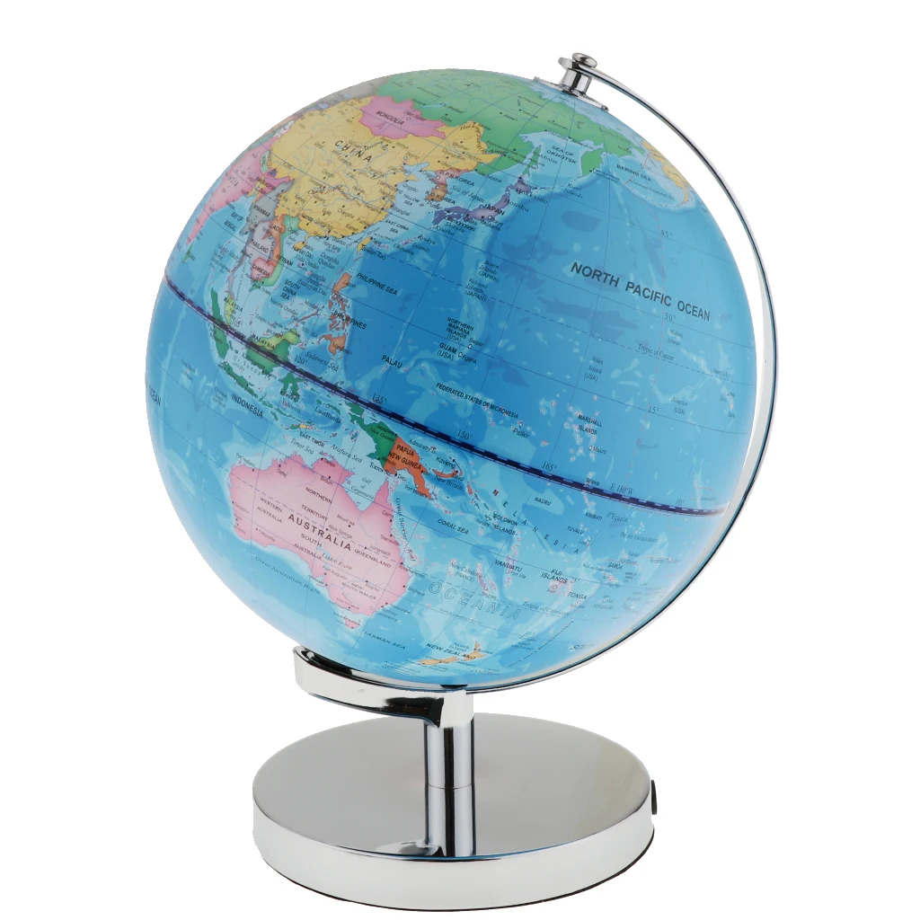  12inch Rotating Globe with World Map LED Light Educational Home Office Desk Decoration Learning Pro