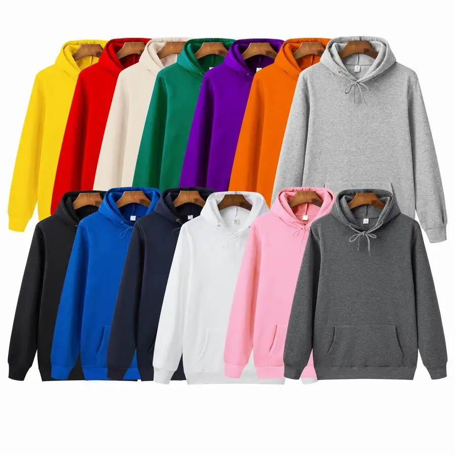 Orange HOODIE Sweatshirts Pullover Skateboard Street-Wear Pink Purple Male Yellow Green