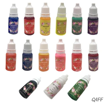 

15 Pcs/set DIY Jewelry Making Accessories Epoxy Pigment Second Generation Color Oily Dye 10ml/bottle