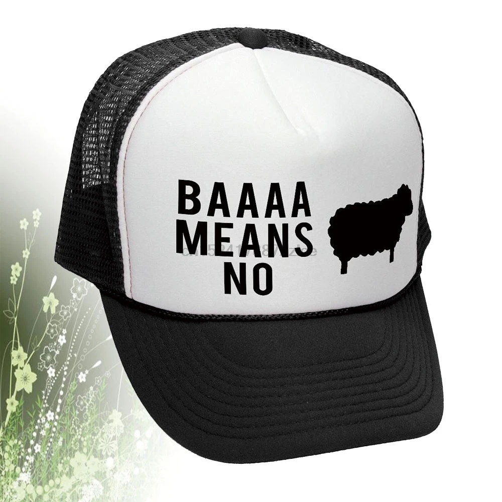 BAAAAAA означает, что без Овцы пародия шутка кляп-Сетка Дальнобойщик Шляпа Регулируемая Кепка наружная шляпа