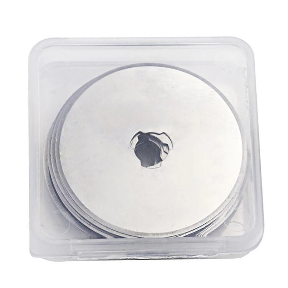 10pcs Cut Hand Held Scrapbooking Replacement Spare Blades with Box 45mm Rotary Cutter Round Blades Power Tools Accessories
