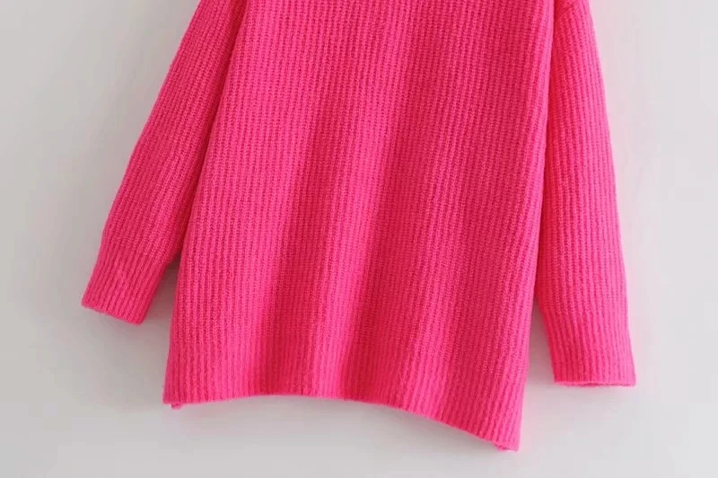 Увядший BTS зимний свитер женский пуловер pull femme английский винтажный цветной негабаритный теплый свитер с высоким воротником женские топы