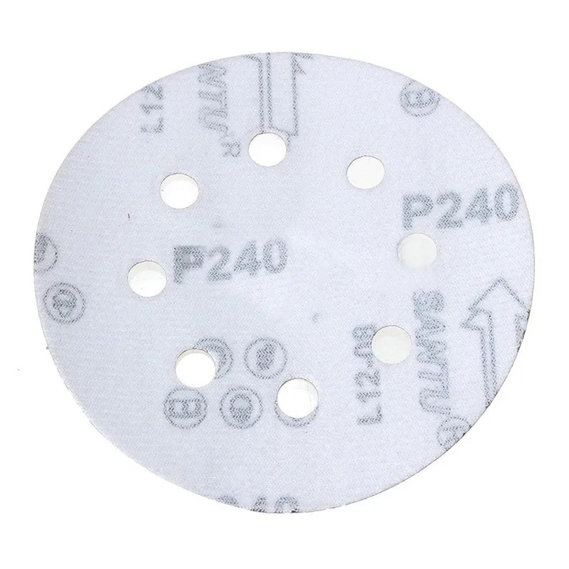 30X5 дюймов 125 мм 8 отверстий 240 зернистости песка шлифовальный диск бумаги случайный орбита крюк и петля