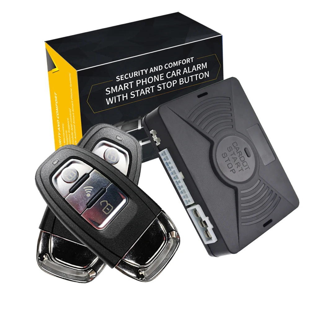 Cardot Best Passive Keyless Entry System Push Button Start Stop Remote Engine Start Smart Car Alarm