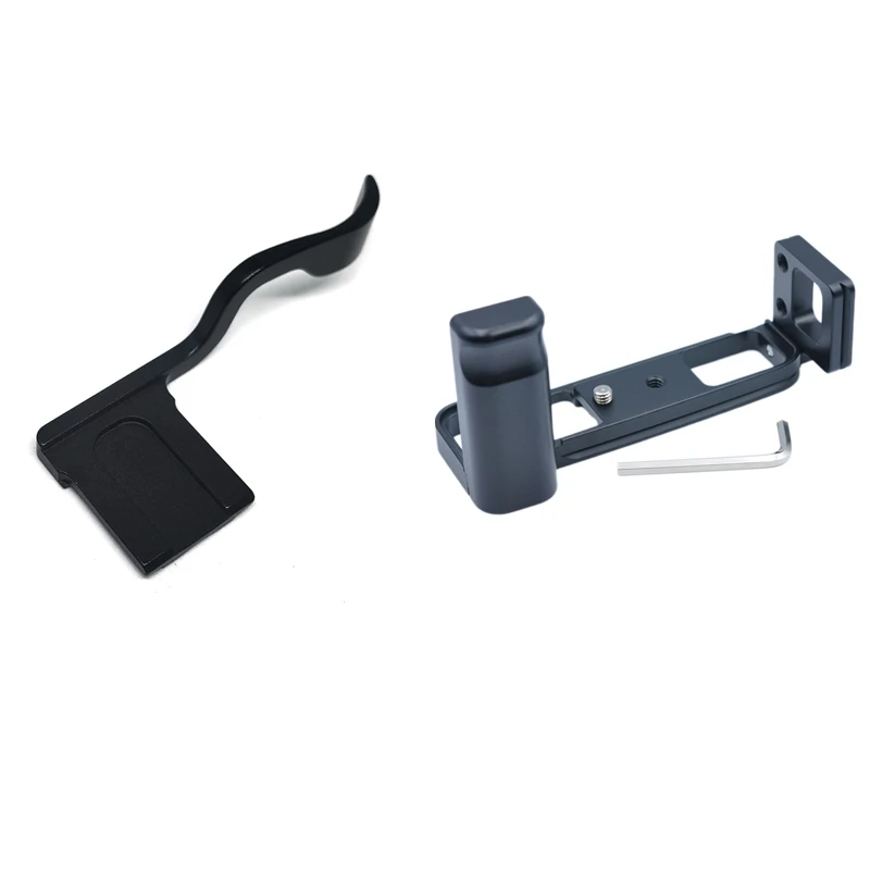 Hot-1 Pcs Aluminum Hot Shoe Cover Thumb-Up Hotshoe Thumb Grip &amp 1 L Bracket Quick Release Plate | Электроника