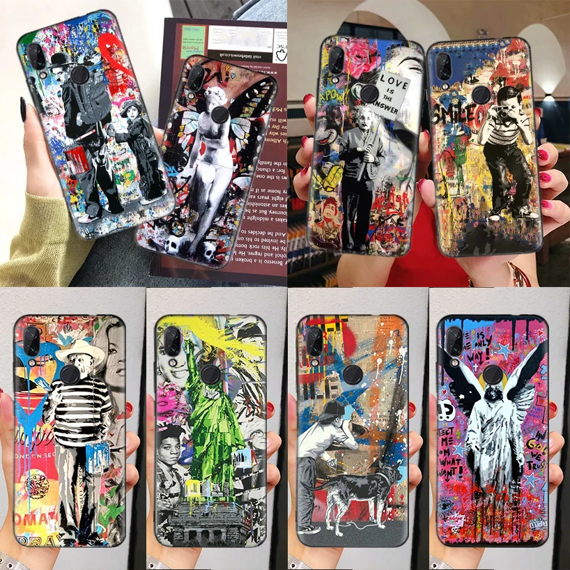Custodia Per Telefono Banksy Graffiti Art Per Xioa Mi Mi 11 Lite Poco X3 Nfc Pro Note 10 F1 9 8 10S 10T 9T A1 A2 A3 Cover Coque Shell