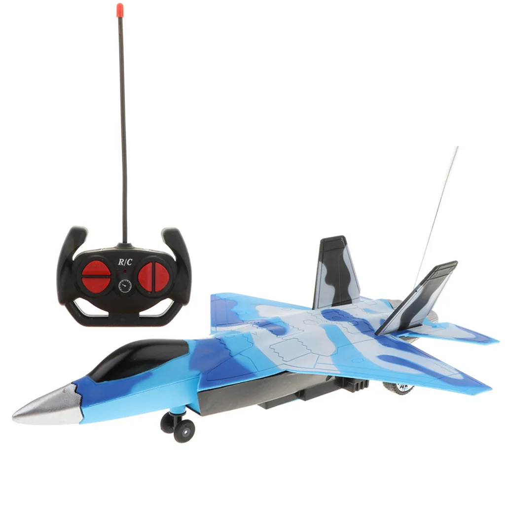 Remote Controlled Airplane RC Toy Fighter Plane with Music Light Kids Toy Playset