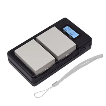 

WGC-DBKLP-E8-C WGC-NP-FW50-C Lcd Digital Display Charger Dual-slotCharger of Charging Electricity Battery Charger For Canon
