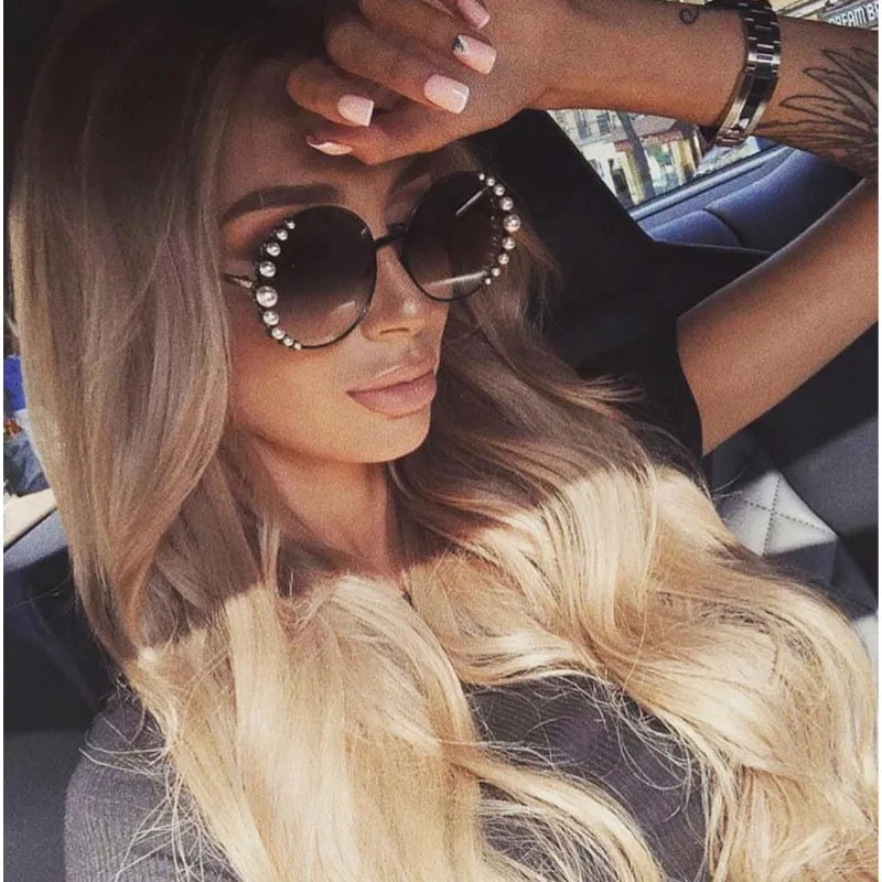 Круглые женские солнцезащитные очки 2020 модные роскошные брендовые oculos de sol