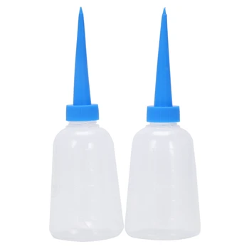

2 pieces 150ml blue/White Pointy nozzle sewing machine oil bottles