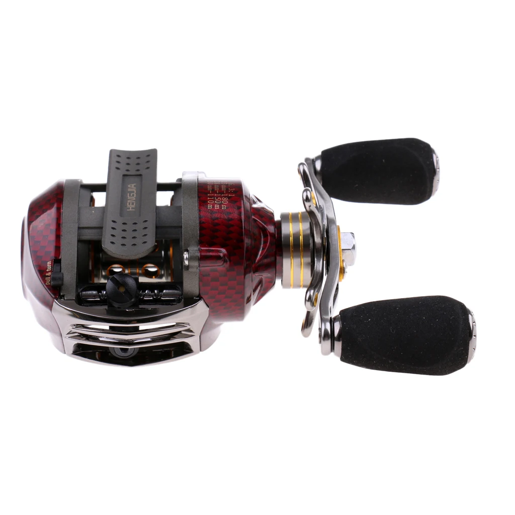 17+1BB Baitcasting Fishing Reel 6.3:1 Gear Right Hand Saltwater Casting Reel, Magnetic and Centrifugal Brake System