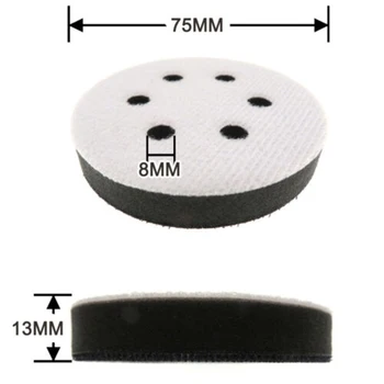 

1Pcs Sandpaper Pad Pneumatic Polishing Cushion 3 Inch 6 Holes Automotive Parts
