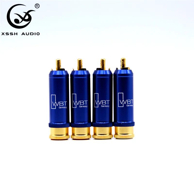 4pcs 8pcs RCA 0110CU XSSH Audio YIVO Hi-End HIFI DIY Gold Plated Male Audio RCA plug Plugs Connector Jack for Audio Cable Cord 2