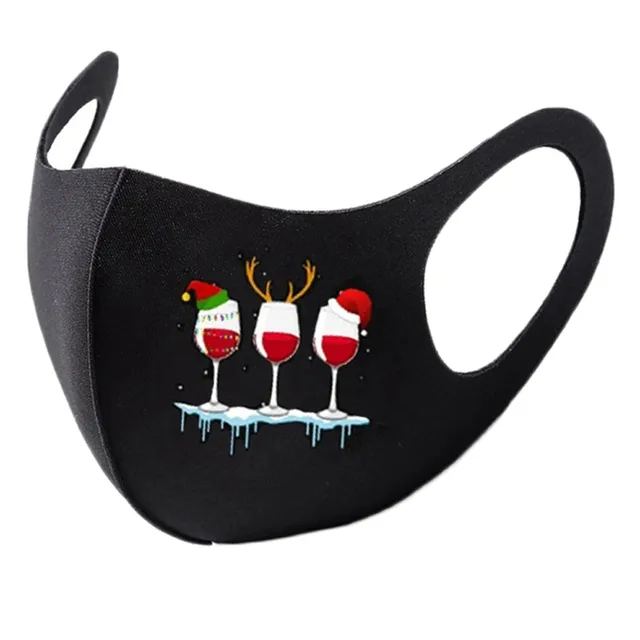 Christmas Prints Mask Adult Reusable Colorful Fabric Face Xmas Print Unisex Neutral Washable Masks Earloop Bandage Masques N