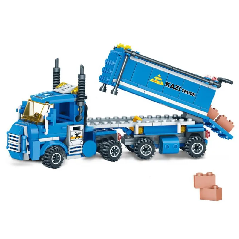 318 шт. 4 в 1 городские Грузовые Строительные блоки совместим с Lepin City Truck Blocks DIY Bricks