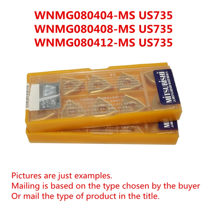 MITSUBISHI WNMG080404-MS US735/WNMG080408-MS US735/WNMG080412-MS US735 CNC поворотные твердосплавные вкладыши Новые оригинальные