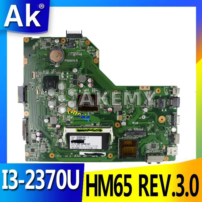 AK для ASUS X54C K54C материнская плата для ноутбука hm65 REV.3.0 с I3 2370U тестом|Материнские платы|   | АлиЭкспресс