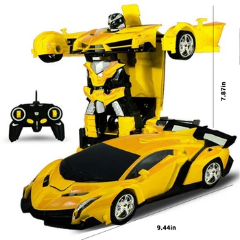 

2 In 1 Remote Control Car Driving Deformation Car Drive Transformation Robot Model Remote Control Car Children's Toy Gift