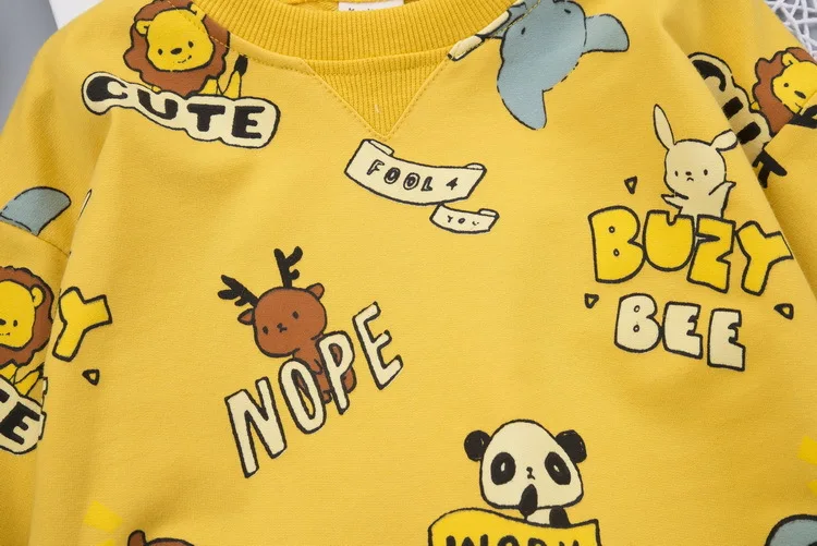 Одежда для маленьких мальчиков хлопковая Милая одежда из двух частей с